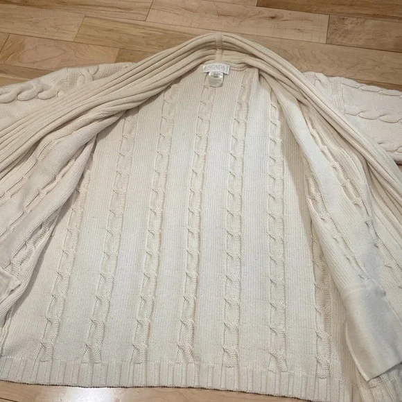 Escada Margaretha Ley Cream Cable Knit Sweater - Picture 7 of 17